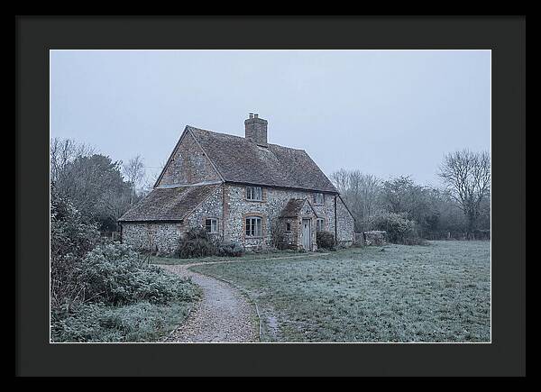 Old Cottage In Misty Landscape