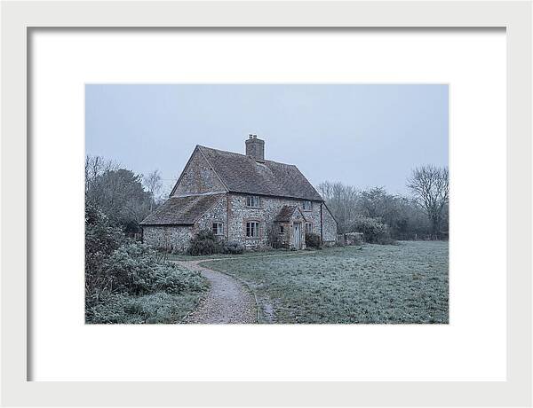 Old Cottage In Misty Landscape