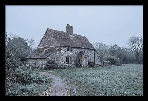 Old Cottage In Misty Landscape