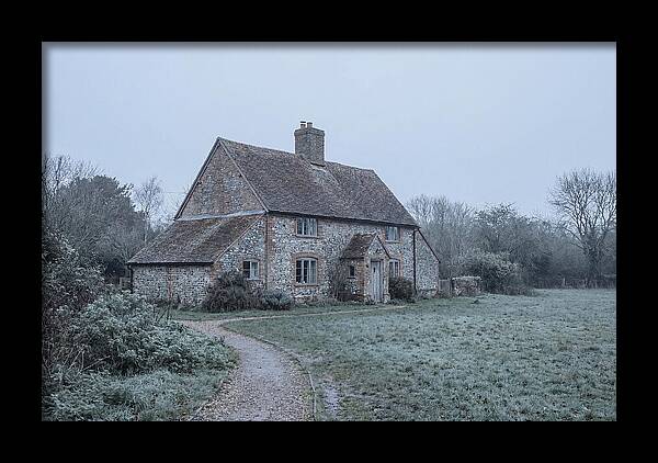 Old Cottage In Misty Landscape