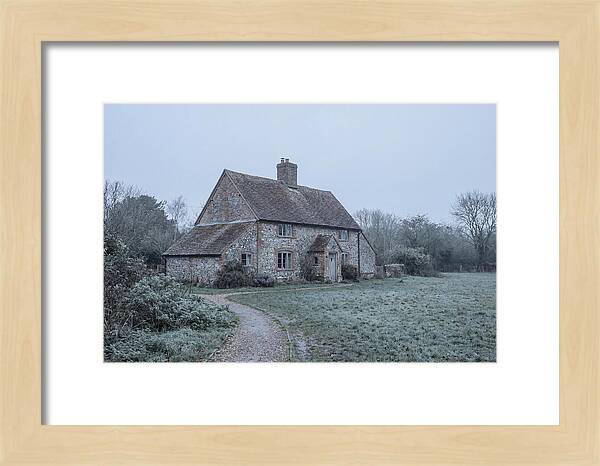 Old Cottage In Misty Landscape