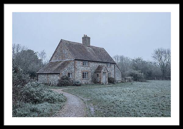Old Cottage In Misty Landscape