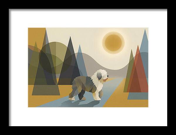 Old English Sheepdog In Nature