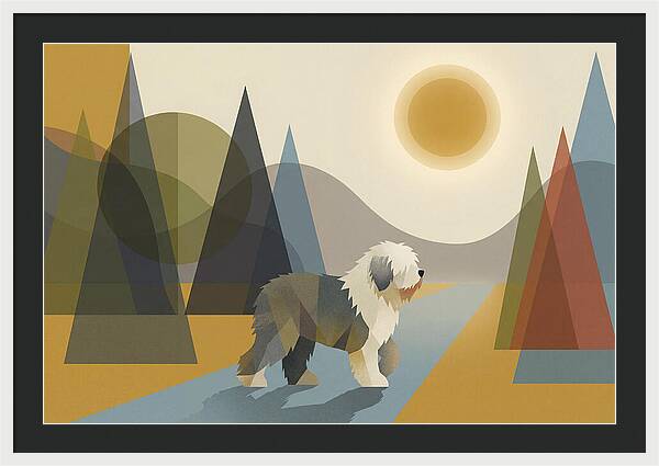 Old English Sheepdog In Nature