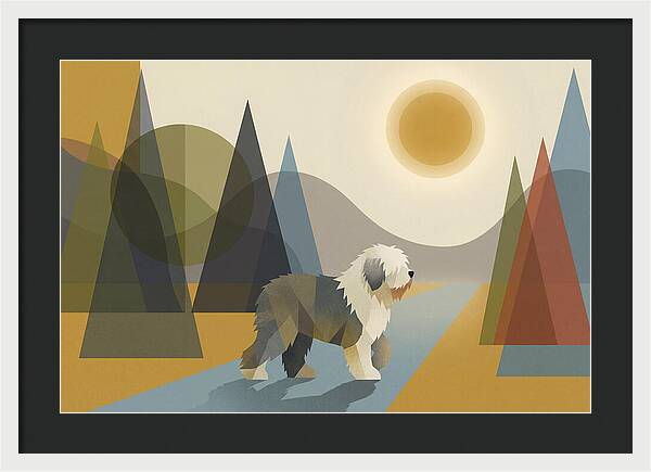 Old English Sheepdog In Nature