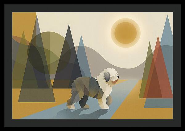 Old English Sheepdog In Nature