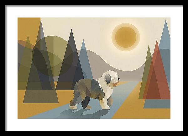 Old English Sheepdog In Nature
