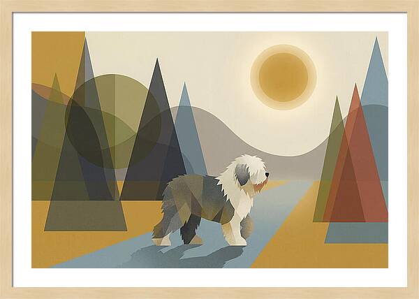 Old English Sheepdog In Nature