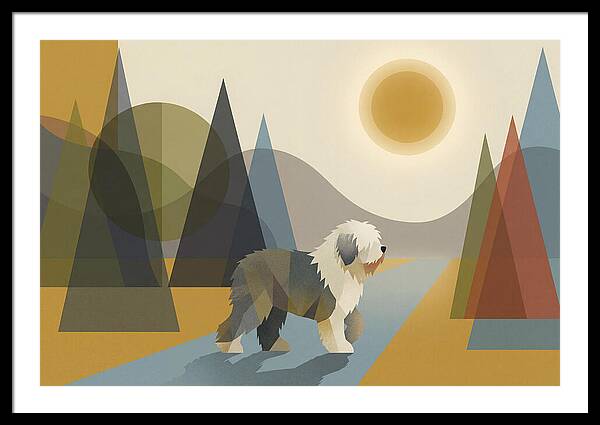 Old English Sheepdog In Nature