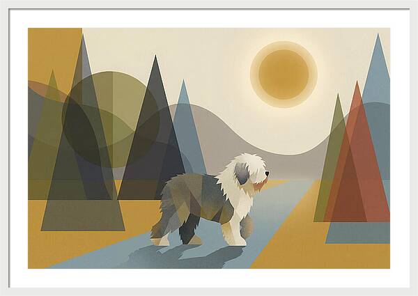 Old English Sheepdog In Nature