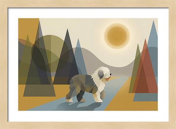 Old English Sheepdog In Nature
