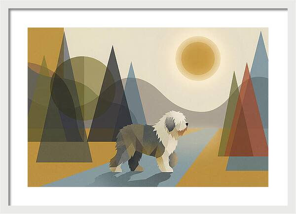 Old English Sheepdog In Nature