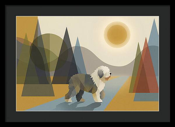 Old English Sheepdog In Nature