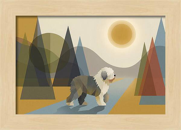 Old English Sheepdog In Nature