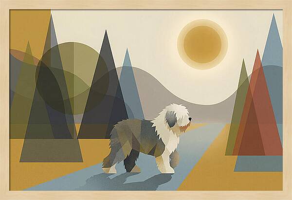 Old English Sheepdog In Nature
