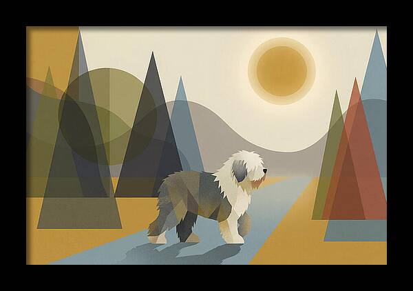 Old English Sheepdog In Nature