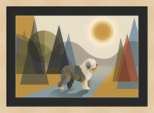 Old English Sheepdog In Nature
