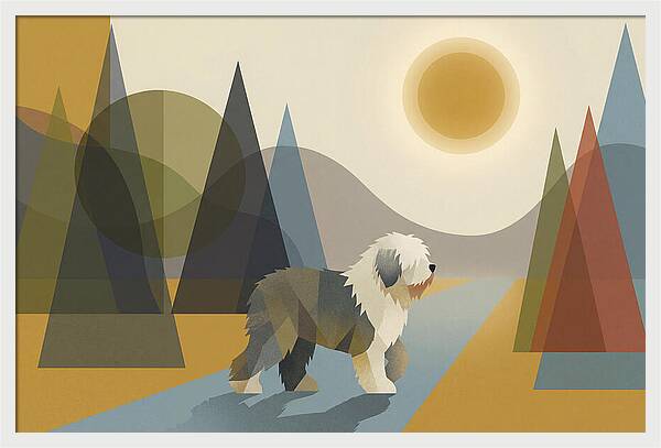 Old English Sheepdog In Nature