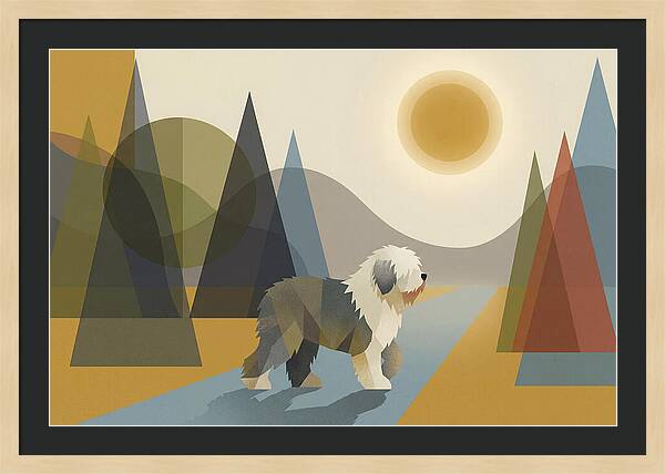 Old English Sheepdog In Nature
