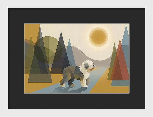 Old English Sheepdog In Nature