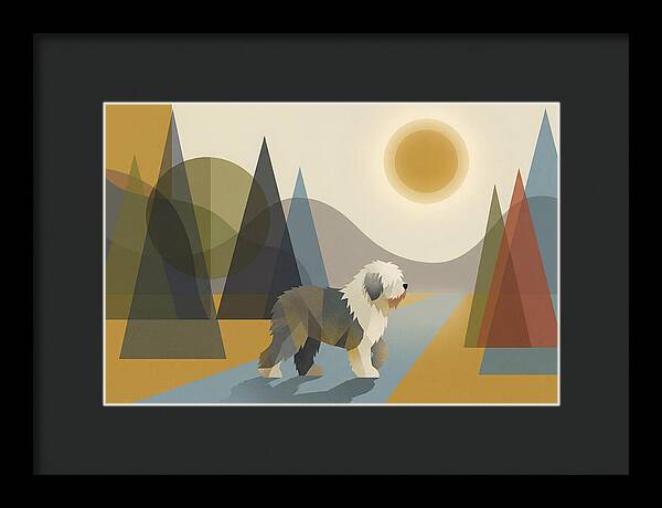 Old English Sheepdog In Nature