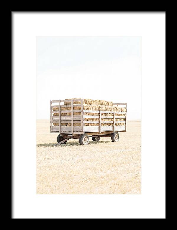 Old Farm Hay Wagon Loaded High