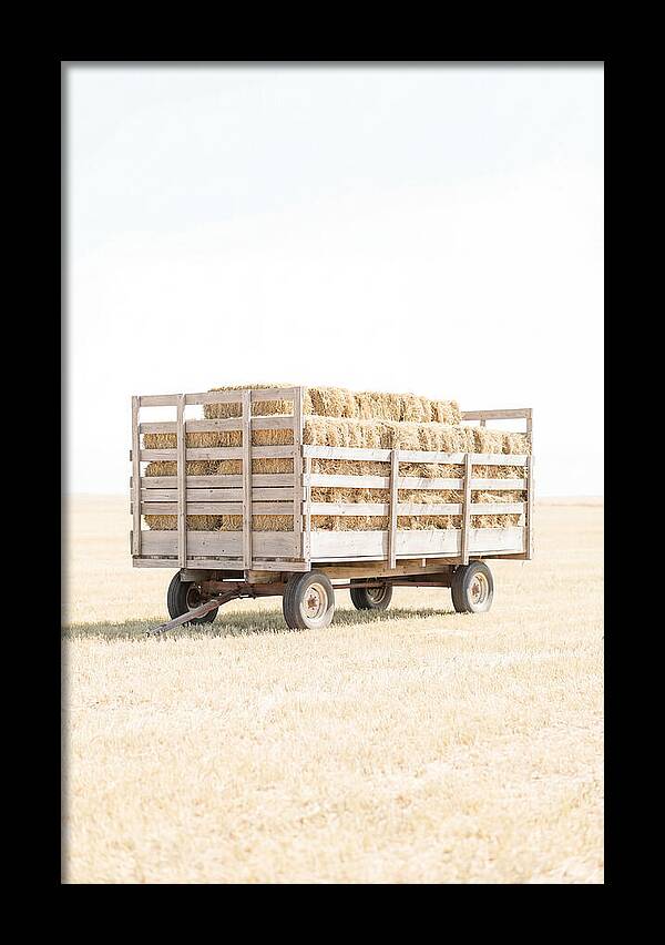 Old Farm Hay Wagon Loaded High