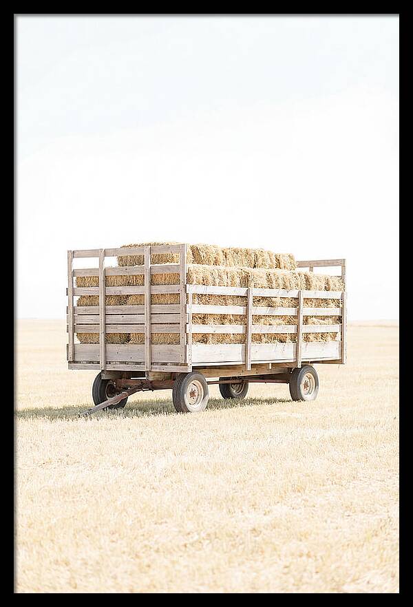 Old Farm Hay Wagon Loaded High