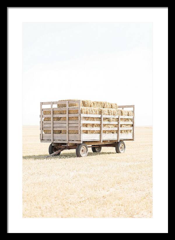 Old Farm Hay Wagon Loaded High