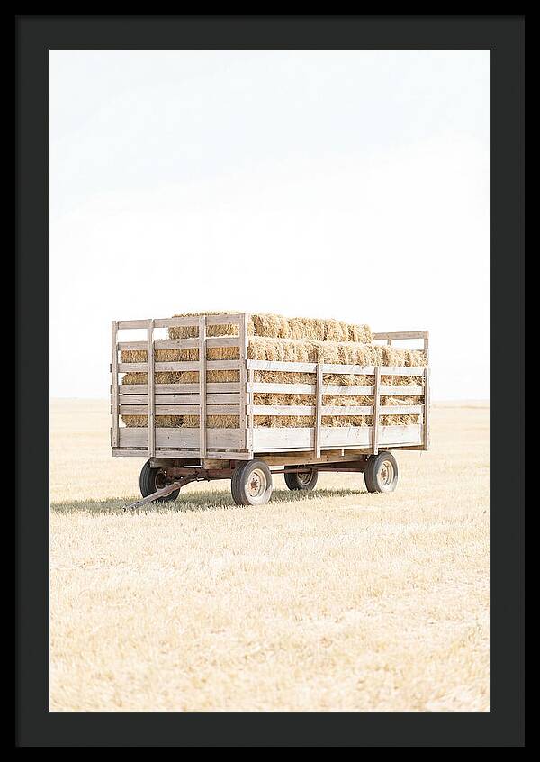 Old Farm Hay Wagon Loaded High