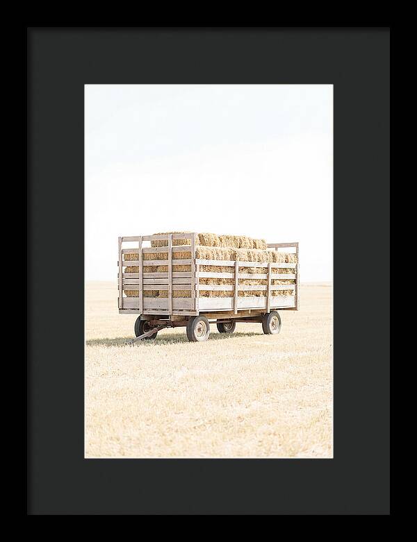 Old Farm Hay Wagon Loaded High