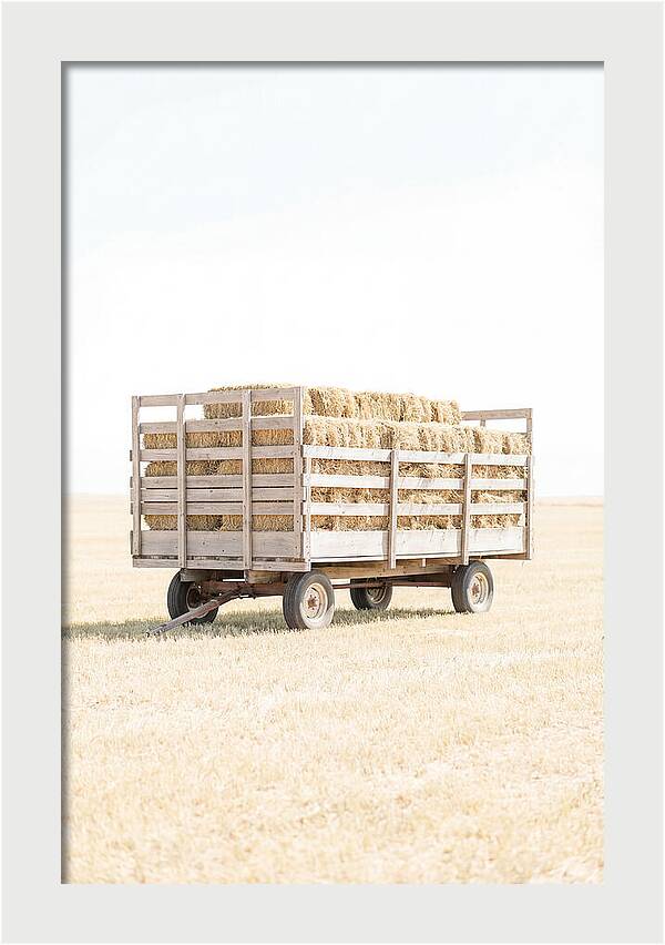 Old Farm Hay Wagon Loaded High