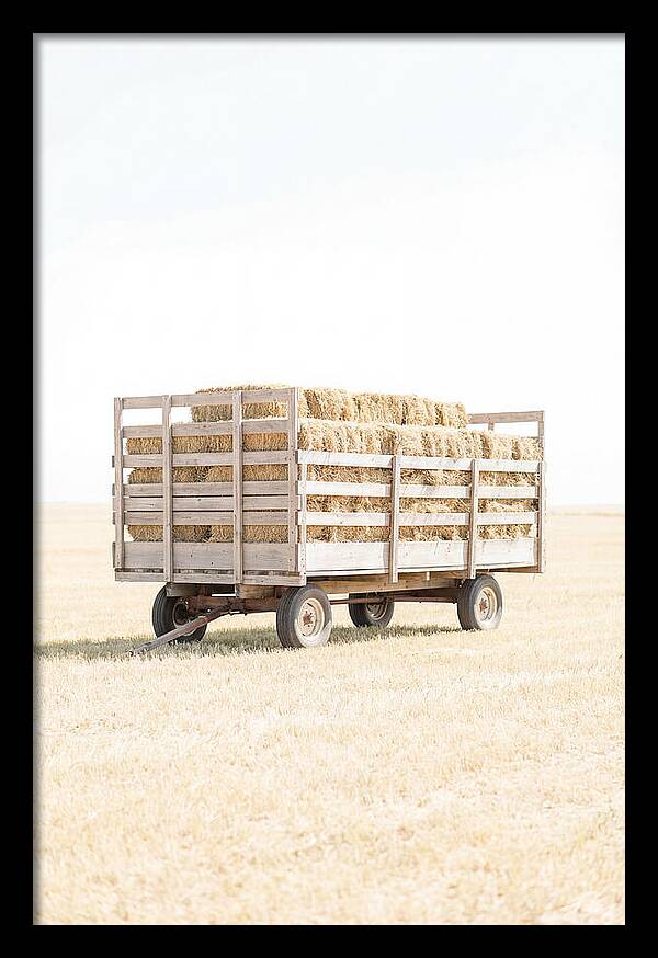 Old Farm Hay Wagon Loaded High