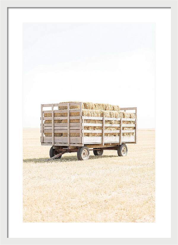 Old Farm Hay Wagon Loaded High