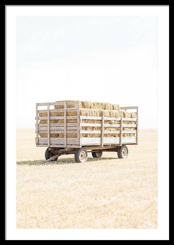 Old Farm Hay Wagon Loaded High