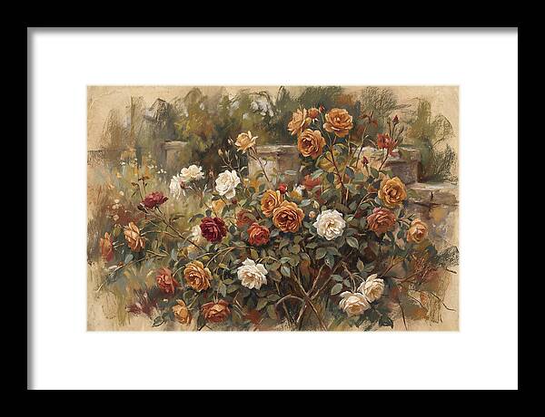 Old Garden Roses In Soft Pastels