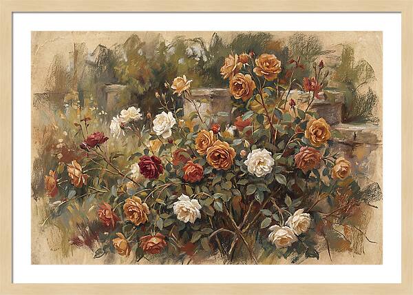 Old Garden Roses In Soft Pastels