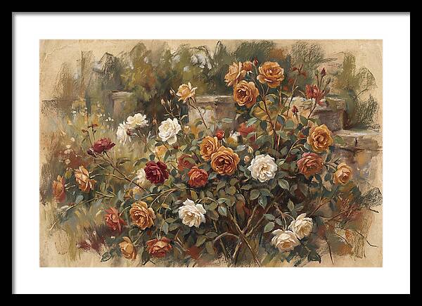 Old Garden Roses In Soft Pastels