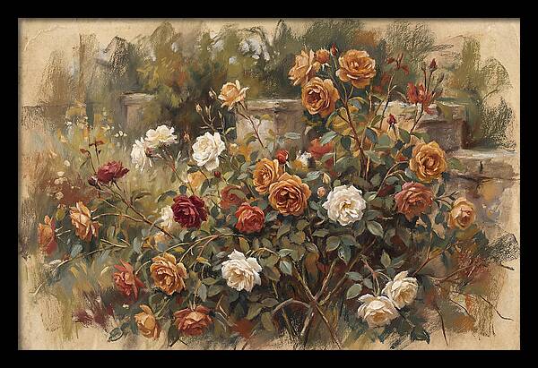 Old Garden Roses In Soft Pastels