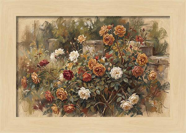 Old Garden Roses In Soft Pastels