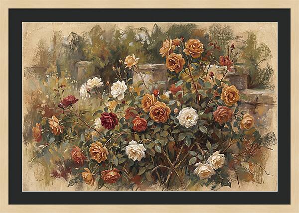 Old Garden Roses In Soft Pastels