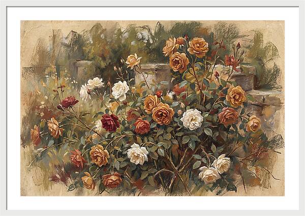 Old Garden Roses In Soft Pastels