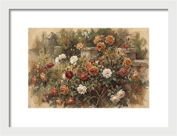 Old Garden Roses In Soft Pastels