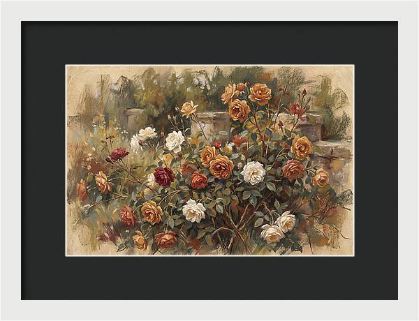 Old Garden Roses In Soft Pastels