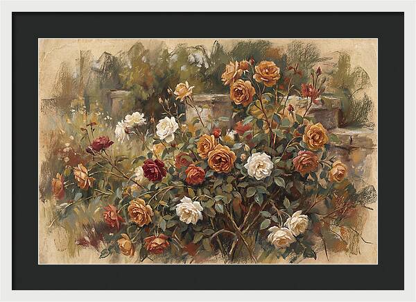 Old Garden Roses In Soft Pastels
