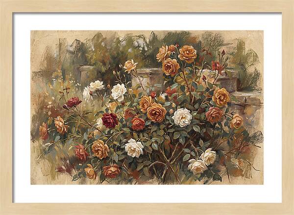Old Garden Roses In Soft Pastels
