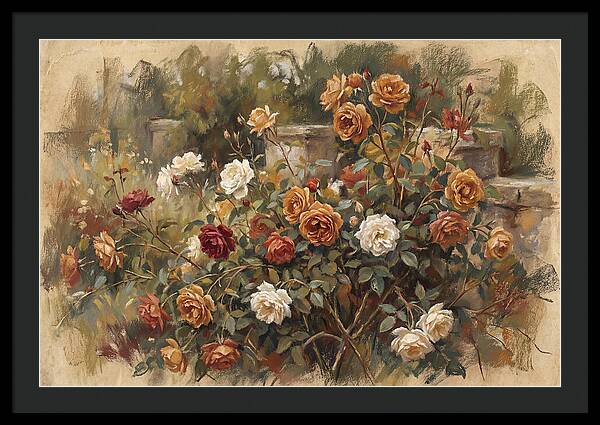 Old Garden Roses In Soft Pastels
