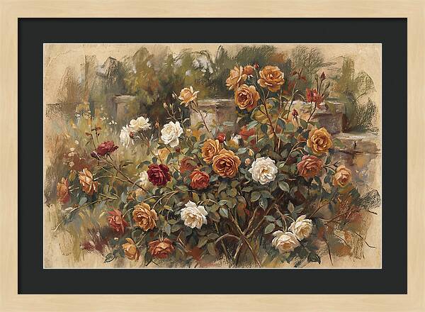 Old Garden Roses In Soft Pastels
