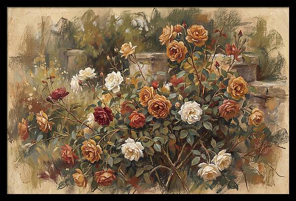 Old Garden Roses In Soft Pastels
