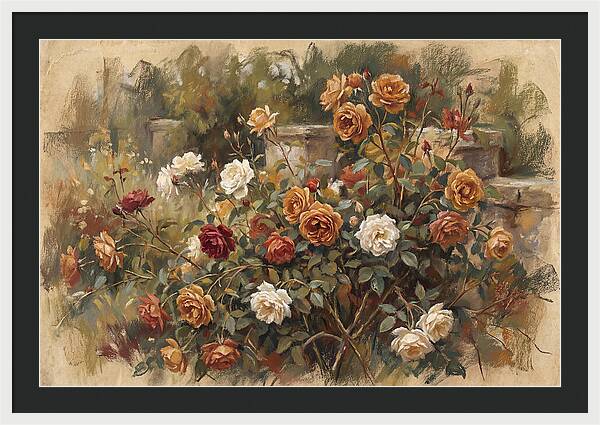 Old Garden Roses In Soft Pastels